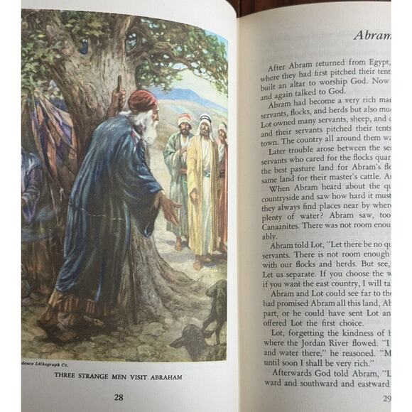 Bible Story Book VTG 1955 Illustrated Egermeier’s Standard Edition Genesis - Picture 9 of 9